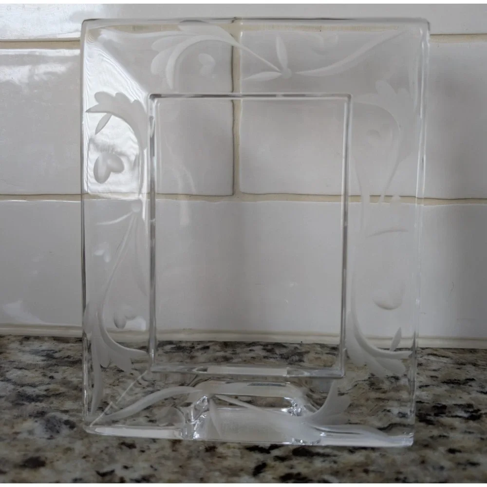 Waterford Marquis Yours Truly Small Frame Lead Crystal Poland 2.75